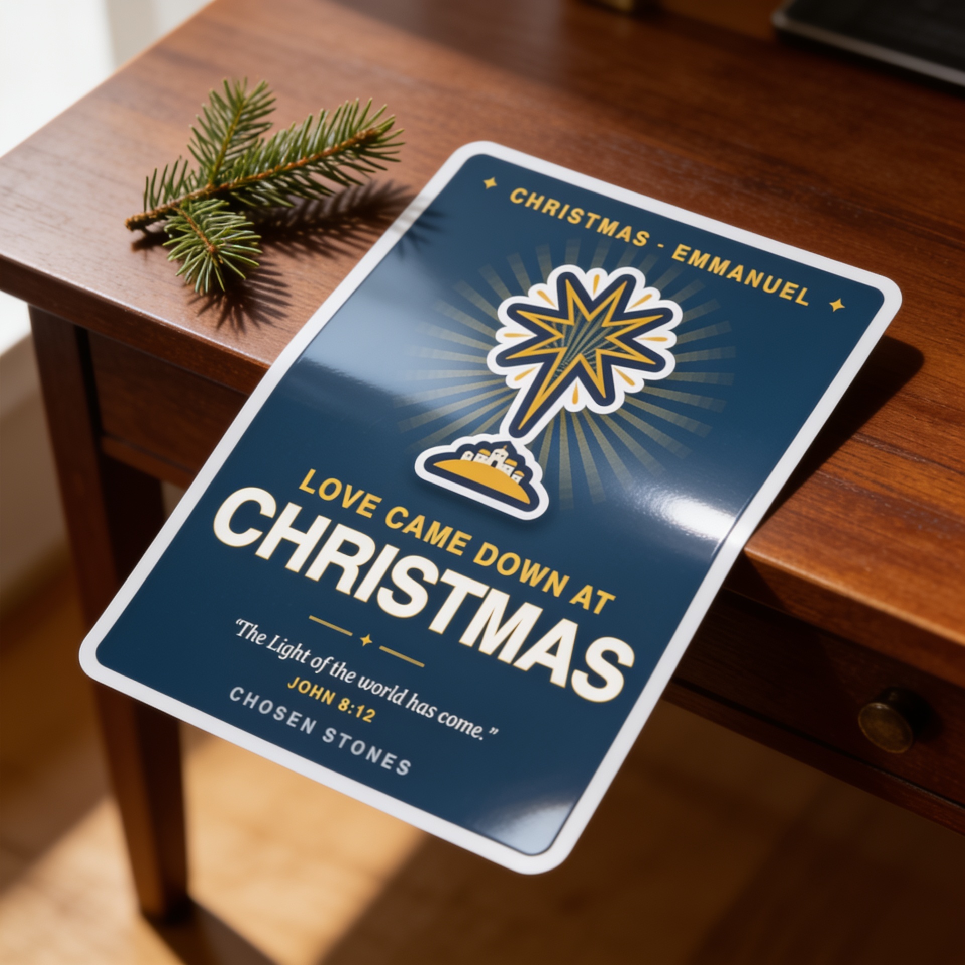 Christmas Sticker — Love Came Down at Christmas (Dark)